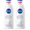 NIVEA Express Body Lotion, extra schnell einziehende K√∂rperlotion, K√∂rpercreme mit purem Hyaluron, Meeresmineralien und NIVEA Tiefenpflege Serum (400 ml) (Packung mit 2)