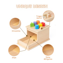 Montessori Toys for Babies 6-12 Months, Object Permanence Toys for Babies, 9 Month Old Baby Toys, Wooden Toys for Toddlers 1-3, Preschool Developmental Toys for Infants,1 Year Old Girl Boy Toys