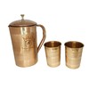 Pure Copper Water Jug with glass set Pitcher 51 Oz