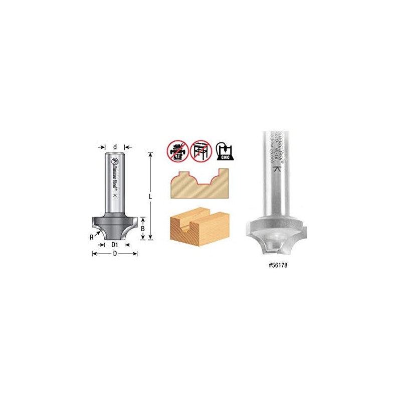 Amana Tool 56179-CNC - abalorio de inmersión con punta de