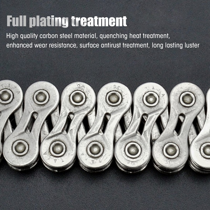 WAKE Bicycle 9 Speed Electroplated Silver Chain Mountain Road Bike