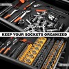 Socket Organizer for Tool Box Drawer, GRENPRO 6pc 143 Metric