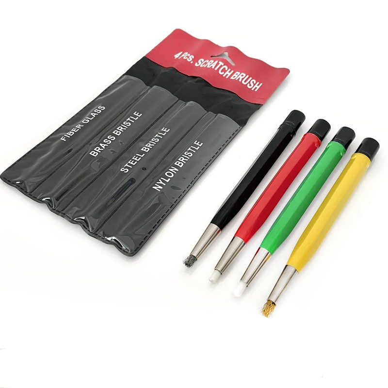 Fiberglass Pen Scratch Brush Set - Jewelry Cleaning Brush with