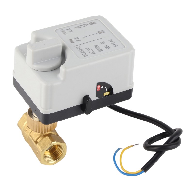Motorized Ball Valve Electrical 2 Way Normally Open Manual Automatic
