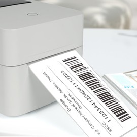 FINDAT White Thermal Labels 4 × 6 Inch Vinyl Rectangular Waterproof Direct Printer Sticker Self-Adhesive Perforated Address Tag for Shipping Business Warehouse 250 PCS