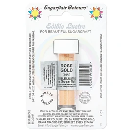 Sugarflair Rose Gold Edible Lustre Dust, Add a Lustrous Shine to Cakes or Decorations. Brush On or Add Rejuvenator to Create Eye-Catching Edible Paint, Gives Shine to Your Bakes - 2g (Pack of 6)