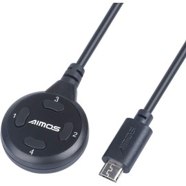 USB Switch External Wired Control, USB 3.0 or 2.0 Switcher Button with 4 Keys, 1.5 M