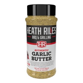 Heath Riles BBQ Rub - Garlic Butter Seasoning, Champion Pitmaster Recipe, Legendary Rubs For Smoking & Grilling, 80+ BBQ Championships, 10 oz.