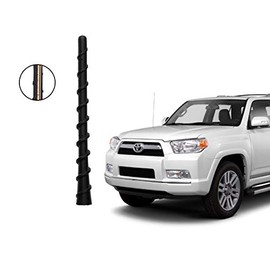 7 inch Flexible Rubber Short Antenna Compatible with Toyota SUVs Vans 4Runner 2002-2015, FJ Cruiser 2007-2014, Sienna 2003-2014, RAV4 2000-2008, Highlander 00-2007 Custom Radio AM FM Antenna Mast