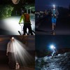 Trliradyn Rechargeable IPX5 Waterproof 1200LM Lightweight Headlamp, 180-Degree Adjustable Angle