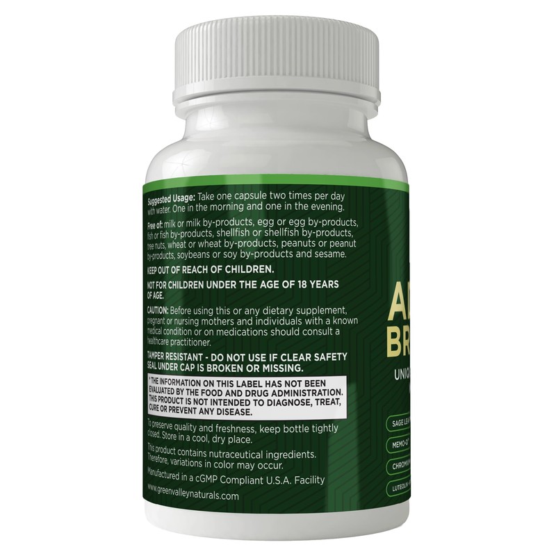 GREEN VALLEY NATURALS - Advanced Brain Power - Supports Healthy,