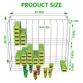 Hair Color Organizer Rack - Metal Hair Color Tube Storage Rack, Wall-Mounted Hair Color Tube Storage Holder with Hair Dye Paste Hanging Space for Salon, Beauty, Home