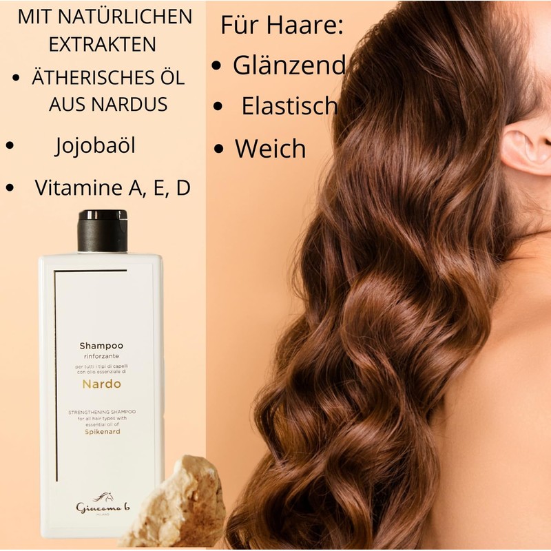 Hair Shampoo Strengthening and Protective with Nardo Oil and Keratin,