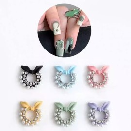 Celleraid [셀러에이드]네일아트 파스텔 컬러 마카롱 진주 리본 파츠 6종 [KSTNP - 540] [SellerAid] Nail Art Pastel Color Macaron Pearl Ribbon Parts 6 Types [KSTNP - 540]
