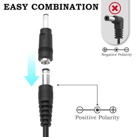 BOEEA 9V 1A AC/DC Adapter Power Cord for Casio Keyboard AD-5 AD-5MU AD-5MR WK-110 WK-200 LK-43 LK-100 LK-220 CTK-496 CTK-573 CTK-700 CTK-710 CTK-720 CTK-2100 Piano Keyboard Charger Cable-Not for 9.5V