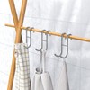 Over Shower Glass Door Hooks, 3 Pack Silver 304 Stainless
