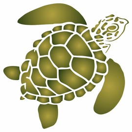 Stencils for Walls: Turtle Stencil, 6.5 x 6.5 inch - Sea Ocean Nautical Seashore Reef Fish