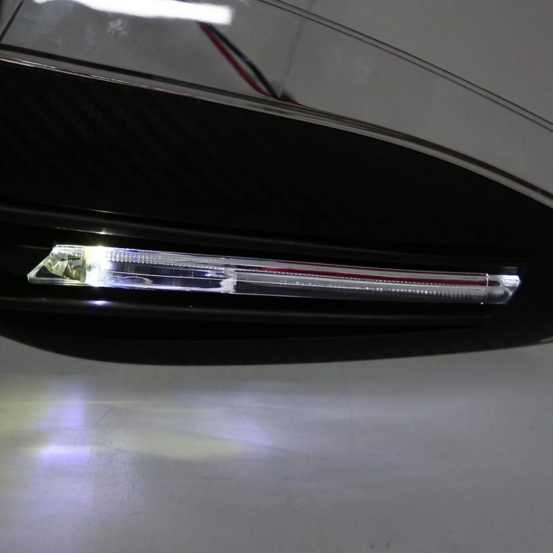 2pcs 7/8" Universal Motorcycle Hand Guards LED Turn DRL Indicator