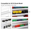 HO Scale Model Train Display Case Wall Rack with 6