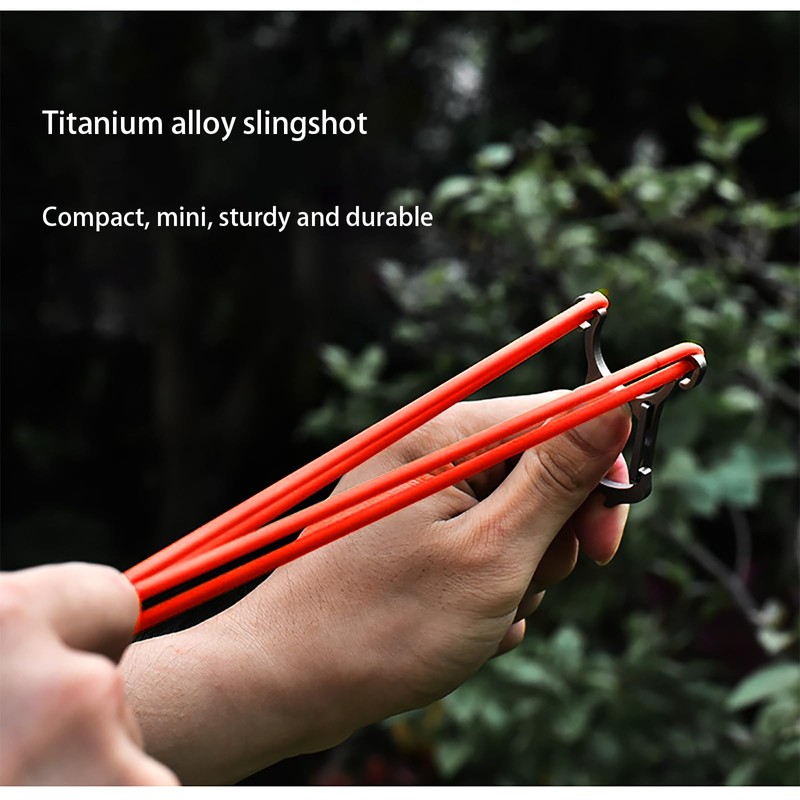 Titanium slingshot set multifunctional creative gadget portable bottle opener keychain