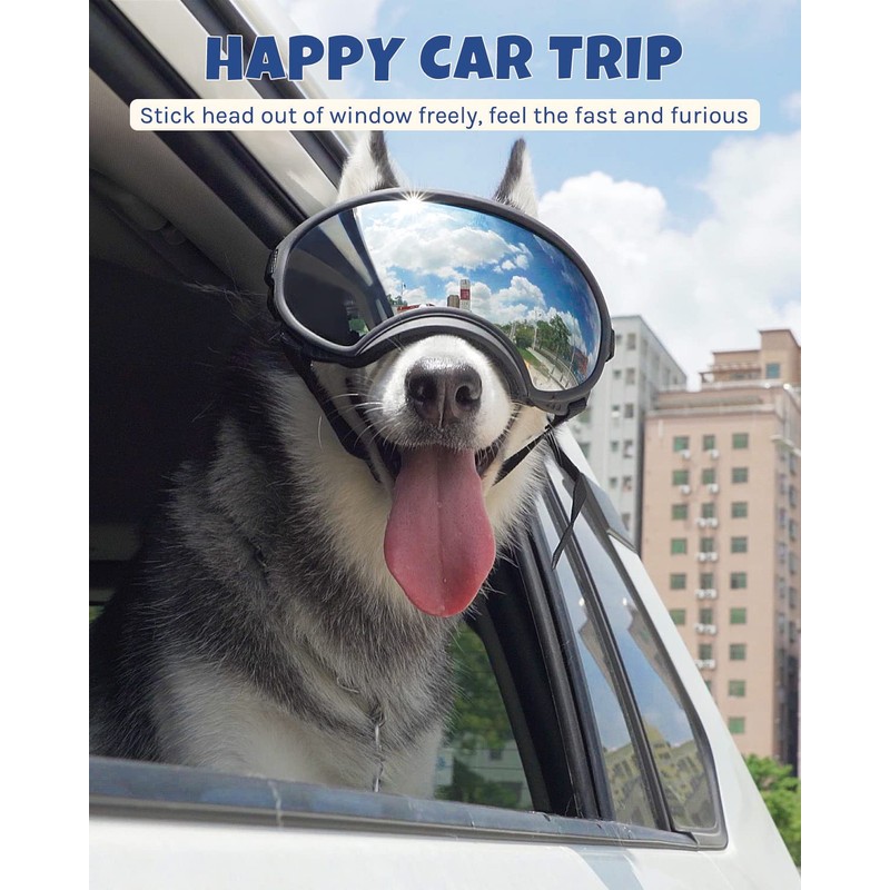 Large Dog Sunglasses, Dog Goggles Large Breed and Medium, UV