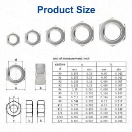 QISHENG 50 PCS 5/16-18 Stainless Steel SAE Hex Nuts,Stainless Steel 18-8 A2(304) Nut,Home Nut