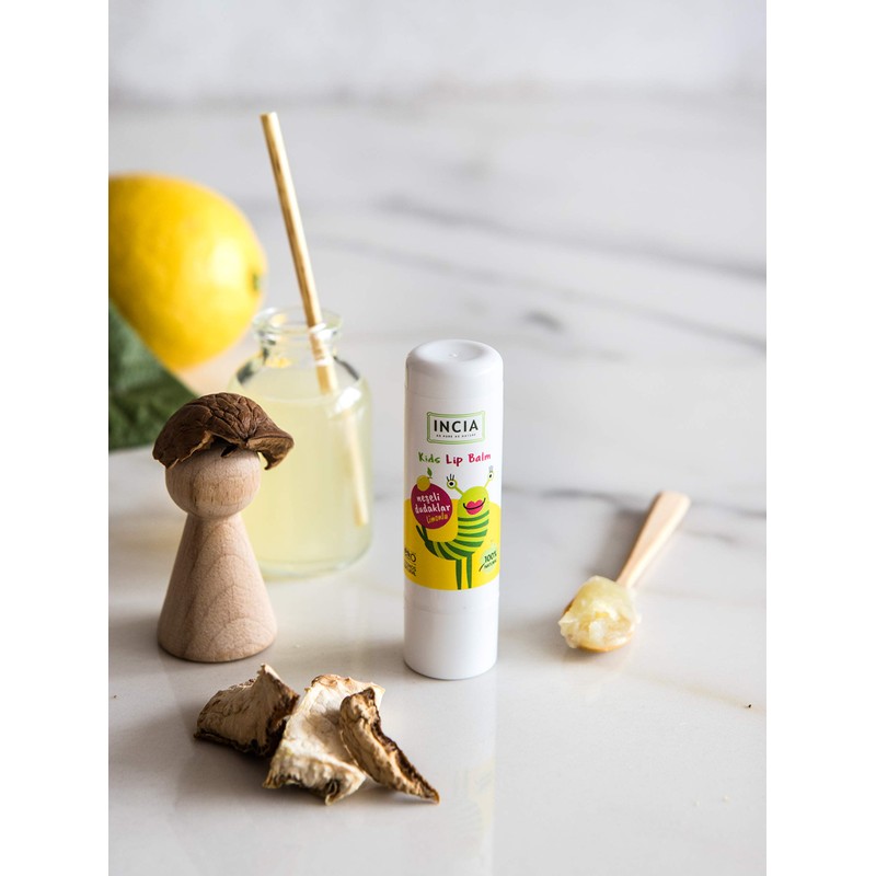 INCIA Kids Moisturising Natural Lemon Lip Balm with Shea Butter