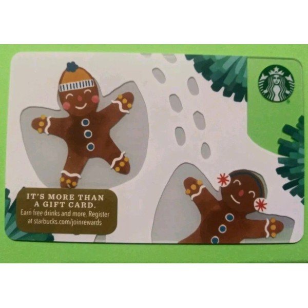 Starbucks CARD 2018 "GINGERBREAD & SNOW ANGELS" NEW~CUTE CARD~VHTF~GREA