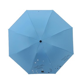 MANATAS Folding Umbrella, For Cats, Rain or Shine, Lightweight, Light Blocking, Heat Blocking, UV Protection, UV Protection, Portable, Convenient to Carry, Women's, Parasol, Manual, 8 Ribs, Paw Traces