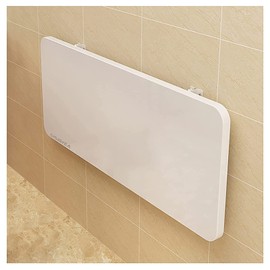 CYGJSYEA Wall Mounted Folding Table,White Floating Desk for Small Spaces,Stainless Steel Bracket Laundry Folding Table,Wall Folding Desk,Home Bars and Dining Establishments（70x40cm /27.5" x 15.7"