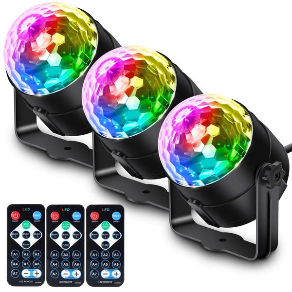 Apeocose [3-Pack] Disco Ball Party Lights, Perfect for Christmas Decorations