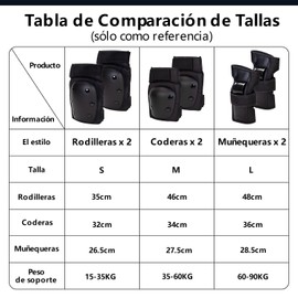 6PCS Juego de Rodilleras Coderas y Muñequeras Ajustable EVA Engrosada