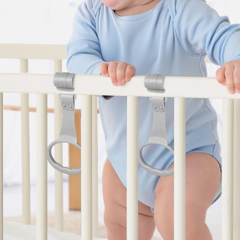 JOINPAYA 4PCS Cot Hanging Rings: 7.66In Playpen Pull Up Rings