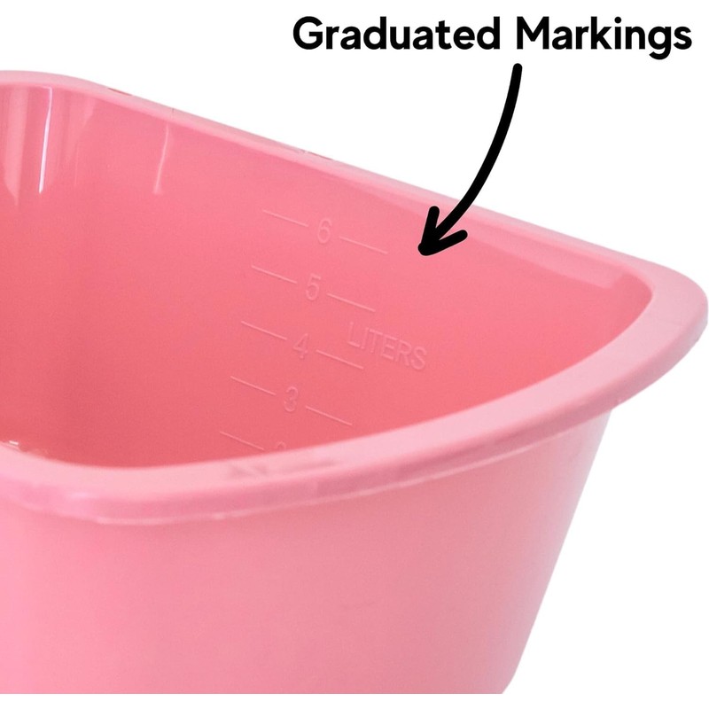 Vakly Wash Basins – Rectangular Plastic Hospital Bedside Soaking Tub