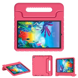Thoreta Kids Case for LG G Pad 5 10.1 Tablet, Shockproof Lightweight Convertible Handle Stand Kid-Proof Protection Cover for LG G Pad 5 LM-T600 10.1 Inch 2019 Released, Rose