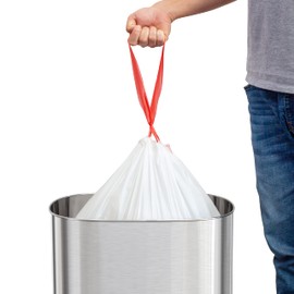 QUALIAZERO UNSCENTED 13 Gal / 50 Liter | Drawstring Closure Trash Bag | Heavy Duty (UNSCENTED, 50 BAGS)