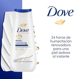 Dove Jabn Lquido Corporal Nutricin Profunda, para una piel con ms suavidad e hidratacin al instante 225 ml