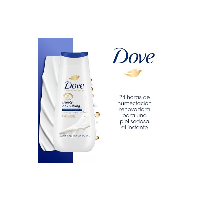 Dove Jabn Lquido Corporal Nutricin Profunda, para una piel con