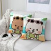 YOKUSHI Bubu and Dudu Bears Throw Pillow Covers 18x18 Set