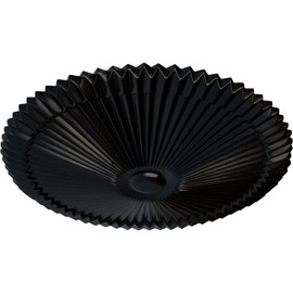 Ekena Millwork CM24SHBLF Shakuras Ceiling Medallion, 24"OD x 3"P (Fits Canopies up to 5"), Hand-Painted Jet Black