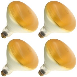 Industrial Performance 120BR40/Y 130V, 120 Watt, BR40, Medium Screw (E26) Base, Yellow Flood Light Bulb (4 Bulbs)