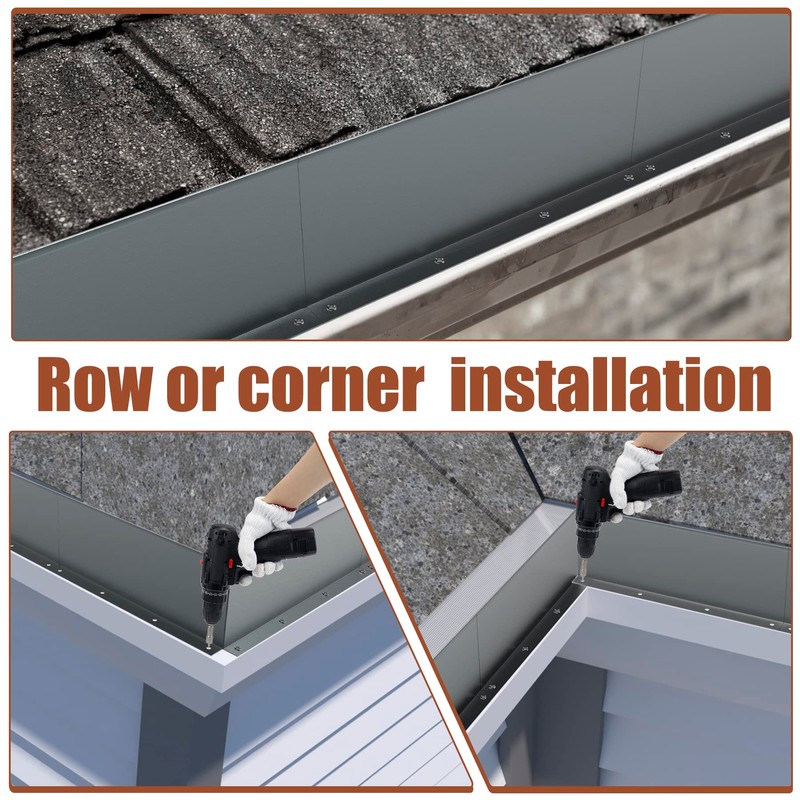 BJADE'S Gutter Valley Splash Guard,4 Pcs Aluminum Roof Valley Splash