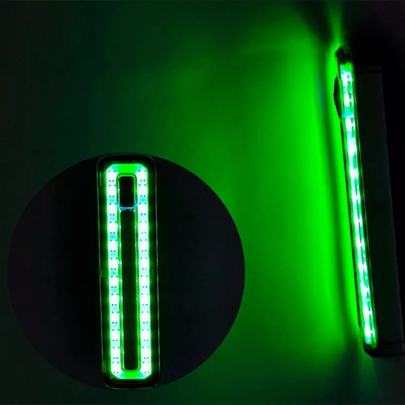 Good Helper Lampara Led Cob Bicicleta Recargable Rojo Azul Verde