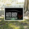 Auto Body Full Collision Repair Yard Sign 5 Pack of