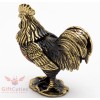 Solid Brass Amber Figurine of bird Golden Rooster IronWork