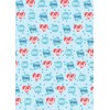 2 Sheets Father's Day Blue And Red Star Design Wrapping