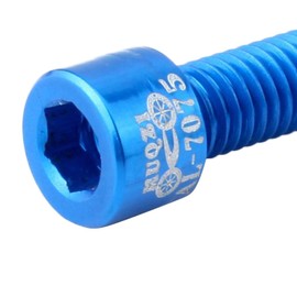 Perfeclan 4pcs M5 x 17mm Stem Screws for Mountain Bike Bicycle (Blue 2)