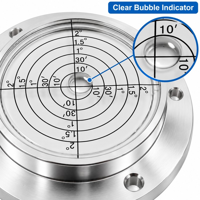 Metal Disc Bubble Level Tool for Precision Alignment – Compact