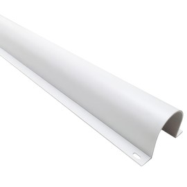 Electriduct 3/4" Plastic Flanged Wire Guard Cable Raceway Includes Joint Cover - (2 x 3FT Sticks = 6 Feet) - White