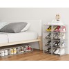 HOMIDEC Shoe Storage, 6 Pack Shoe Organizer Clear Hard Plastic